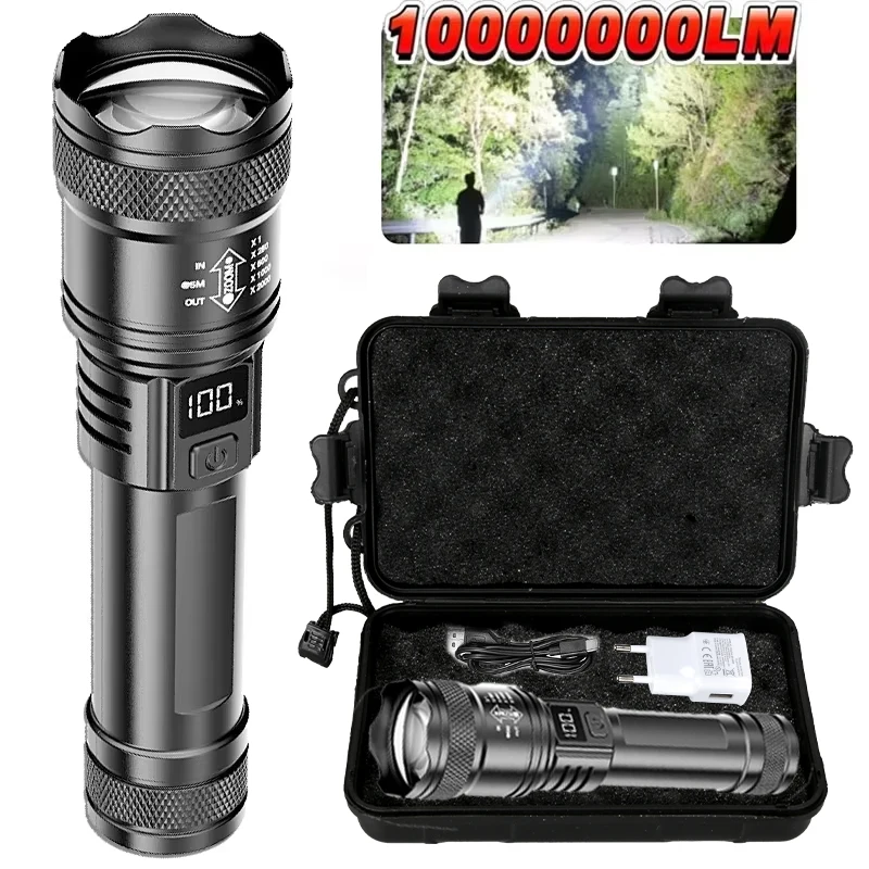 Tactical Flashlight Rechargeable - TY-908M Led-zaklamp 2000LM Type-C Oplaadbare tactische