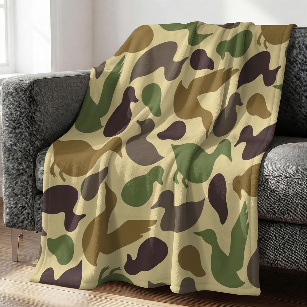 Hunting Outdoor Rug - Eendpatroon flanellen deken Zacht, gezellig vloerkleed