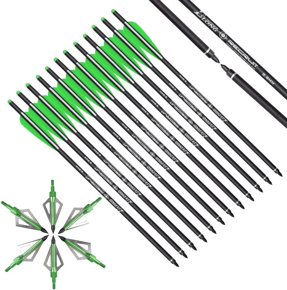 Crossbow Bolt Broadhead - Elong Kruisboogbouten 20 Inch Carbon met