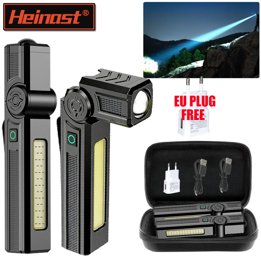 Tactical Flashlight Rechargeable - Draagbare COB + krachtige LED-zaklamp met