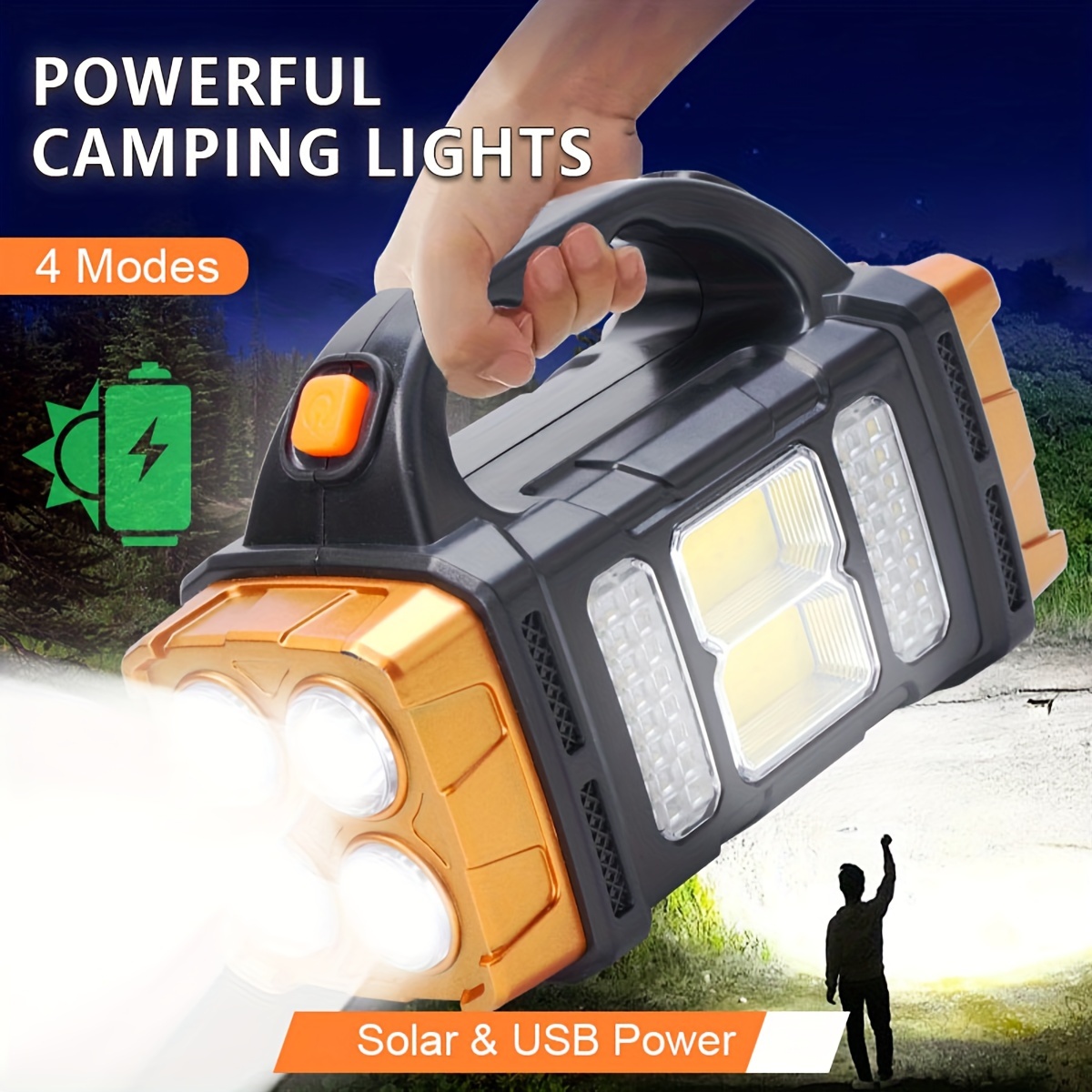 Tactical Flashlight Rechargeable - Nieuwe upgrade oplaadbare krachtige zonne-energie LED-zaklamp