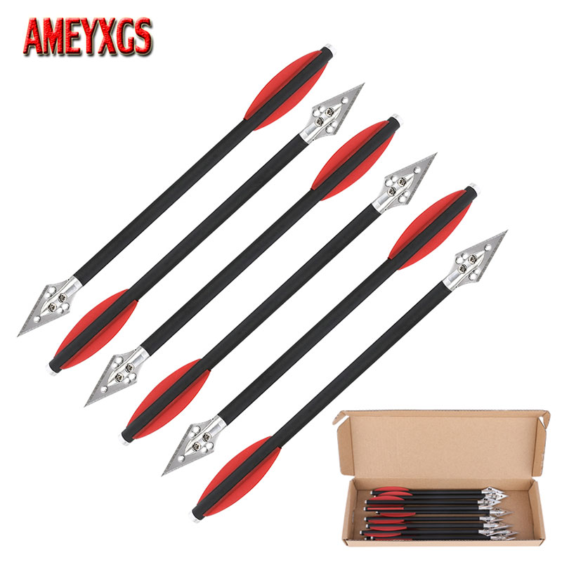 Crossbow Bolt Broadhead - 6/12 Stuks Gemengde Carbon Pijl 7
