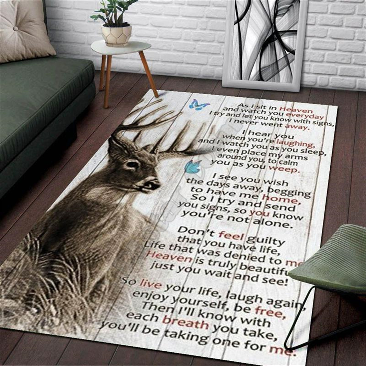 Hunting Outdoor Rug - Hertenjacht Area Rug 3D-geprint vloerkleed Vloermat
