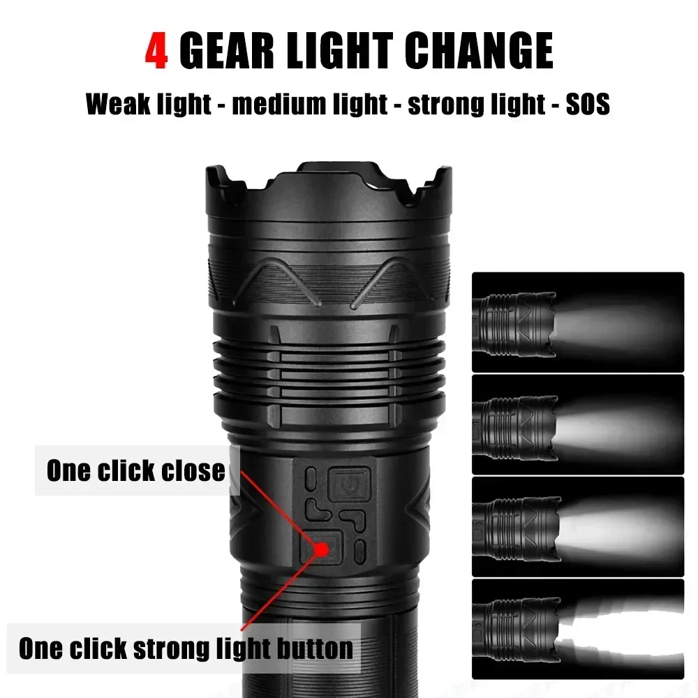 99000000LM Super Heldere LED-z - Tactical Flashlight Rechargeable recensie en prijs