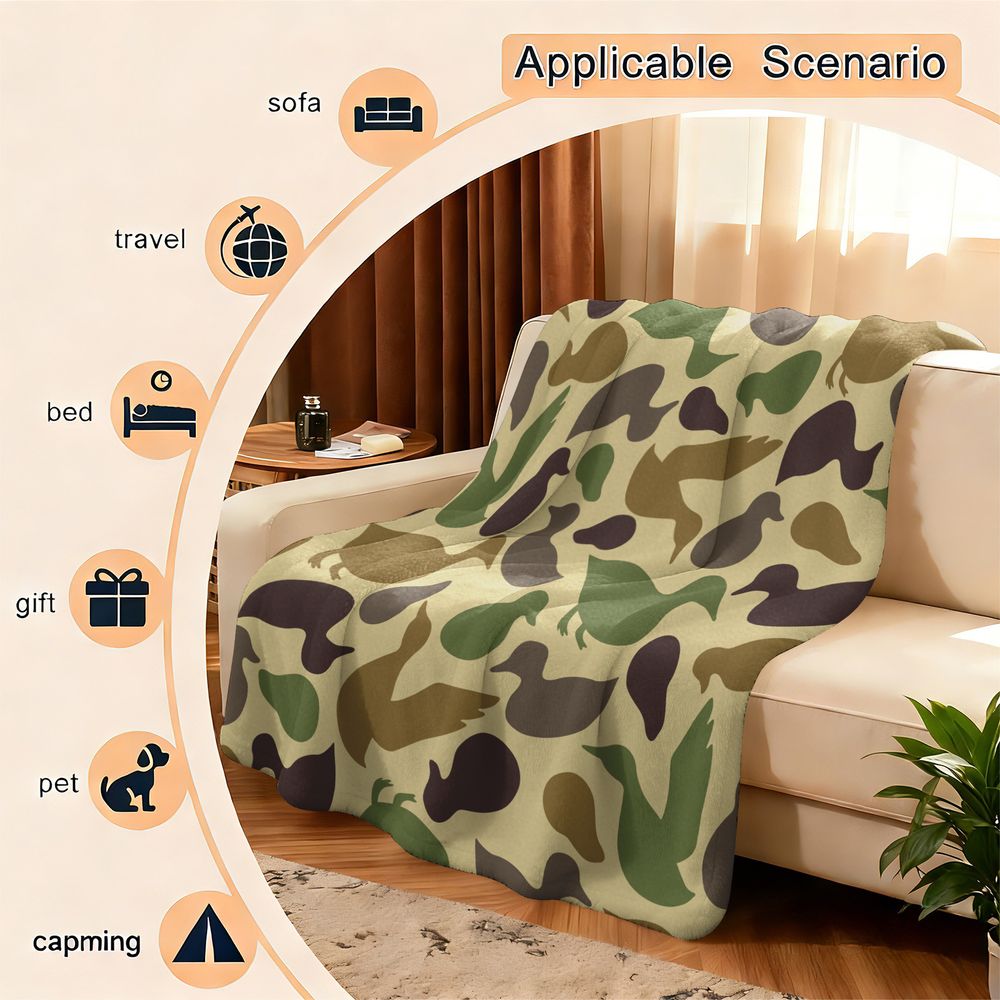 Eendpatroon flanellen deken Za - Hunting Outdoor Rug recensie en prijs