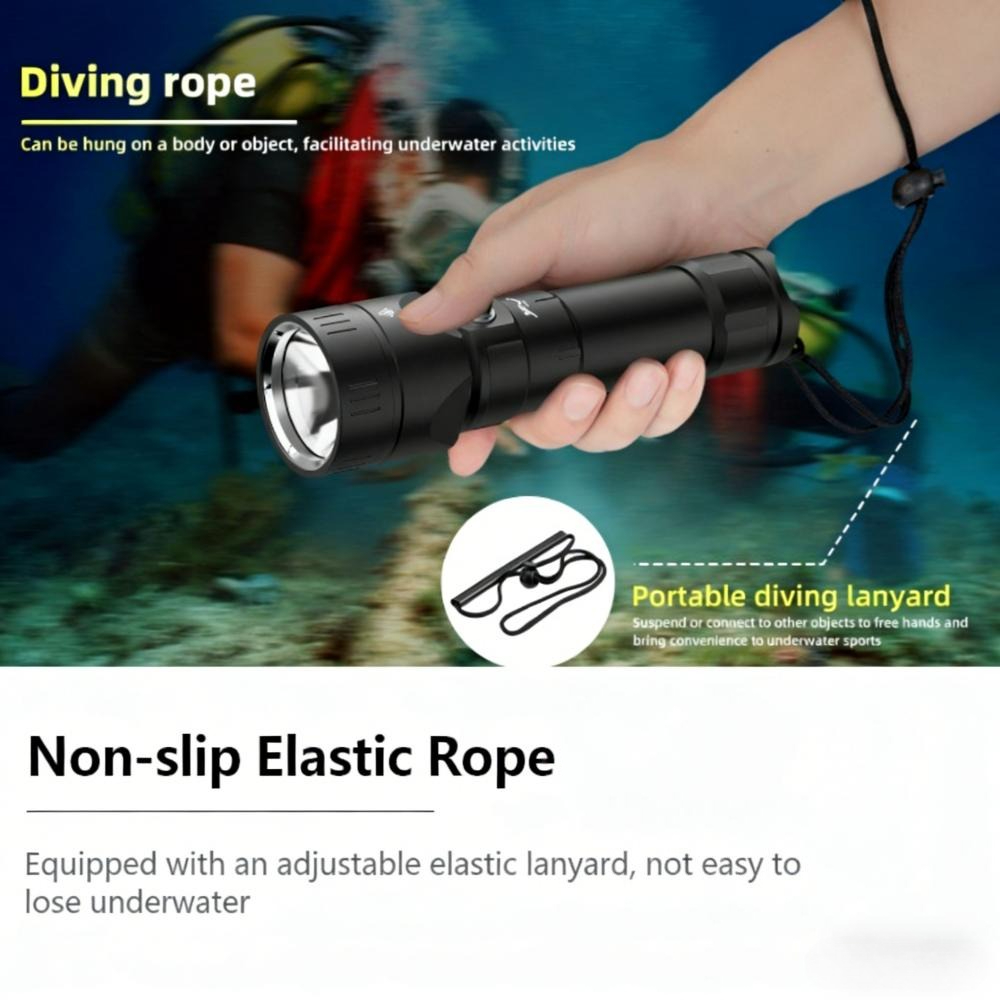 Krachtige duikzaklamp Waterdic - Tactical Flashlight Rechargeable recensie en prijs