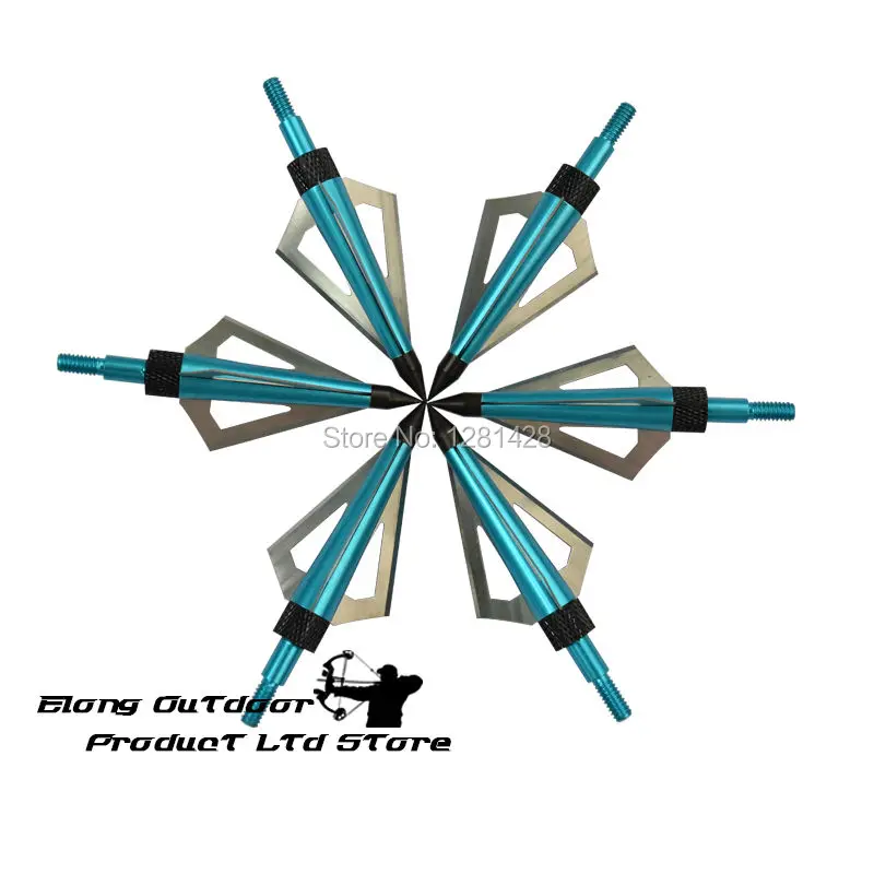 12 Stuks Blauw 125 Grain Broad - Crossbow Bolt Broadhead recensie en prijs